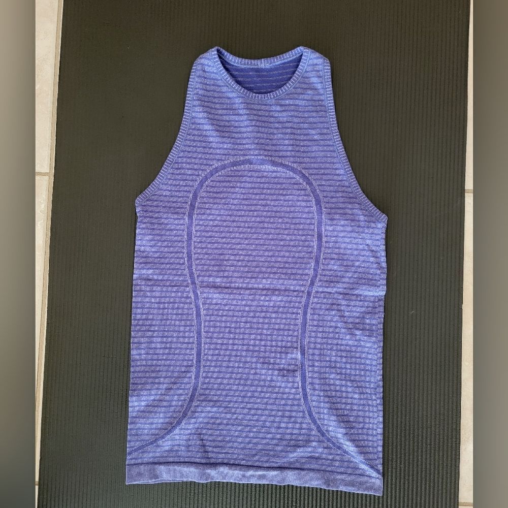 Striped Purple Sleeveless Top